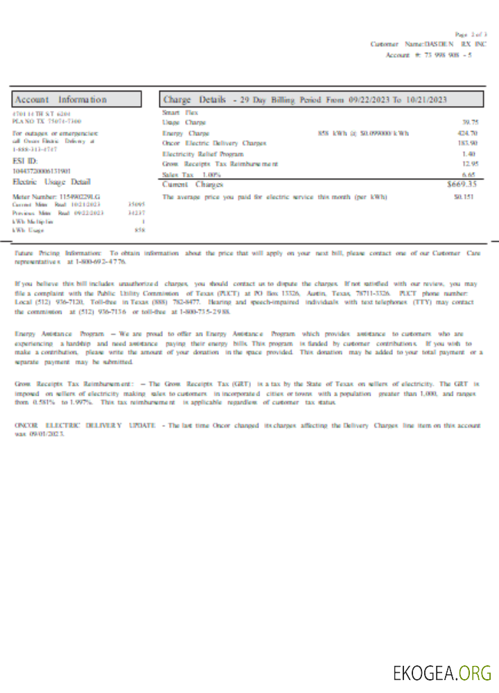 Projet de loi commercial sur les services publics de Texas Cirro Energy, page 2, SCR